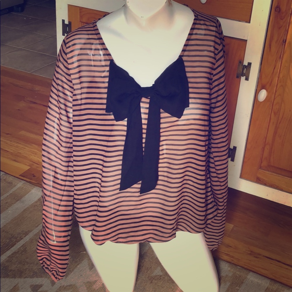 Adorable Striped Bow Top